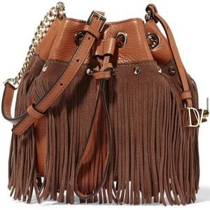 Diane Von Furstenberg Boho Disco Fringe Bucket Bag